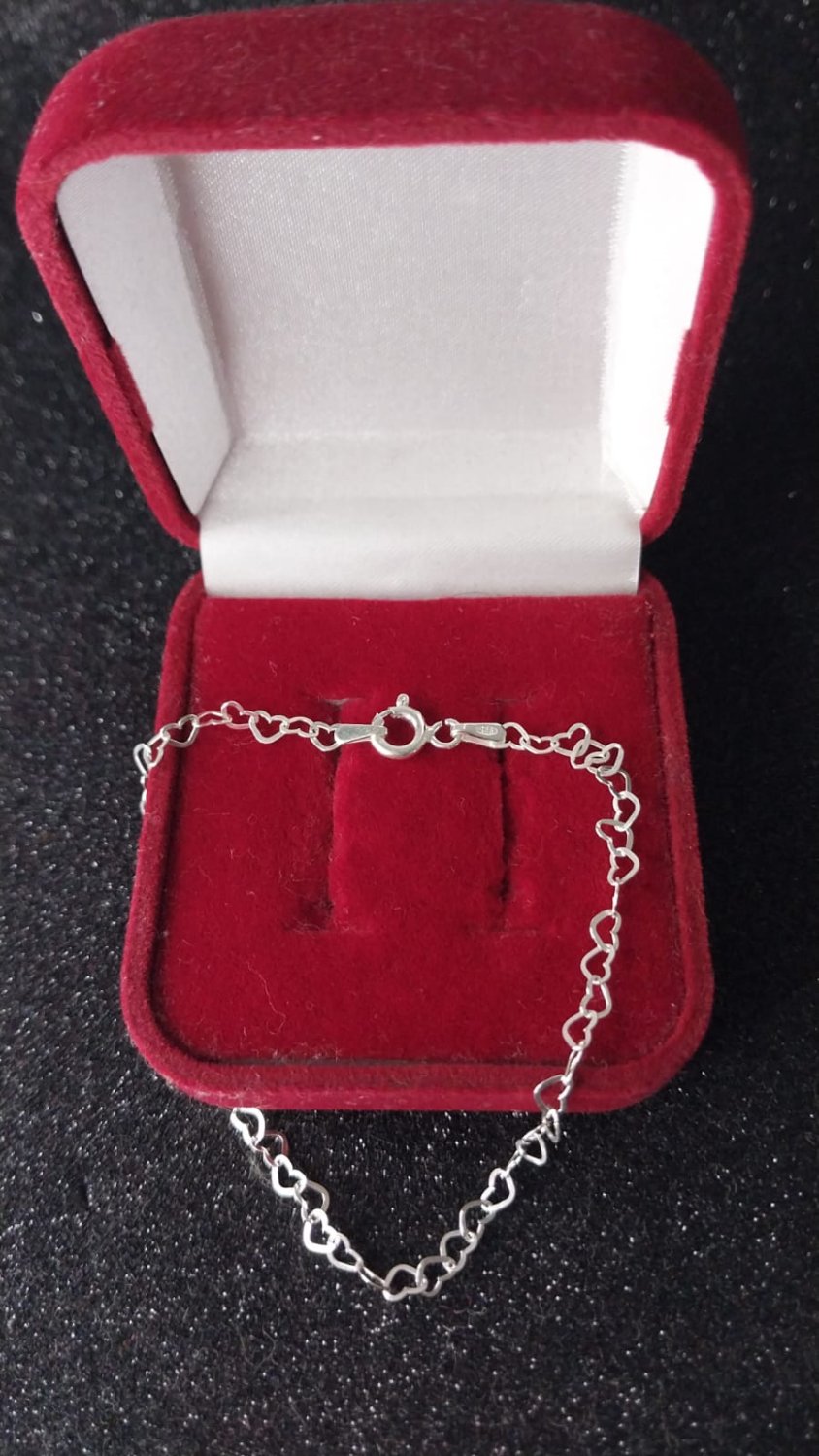 PULSEIRA PRATA CORAÇÕES