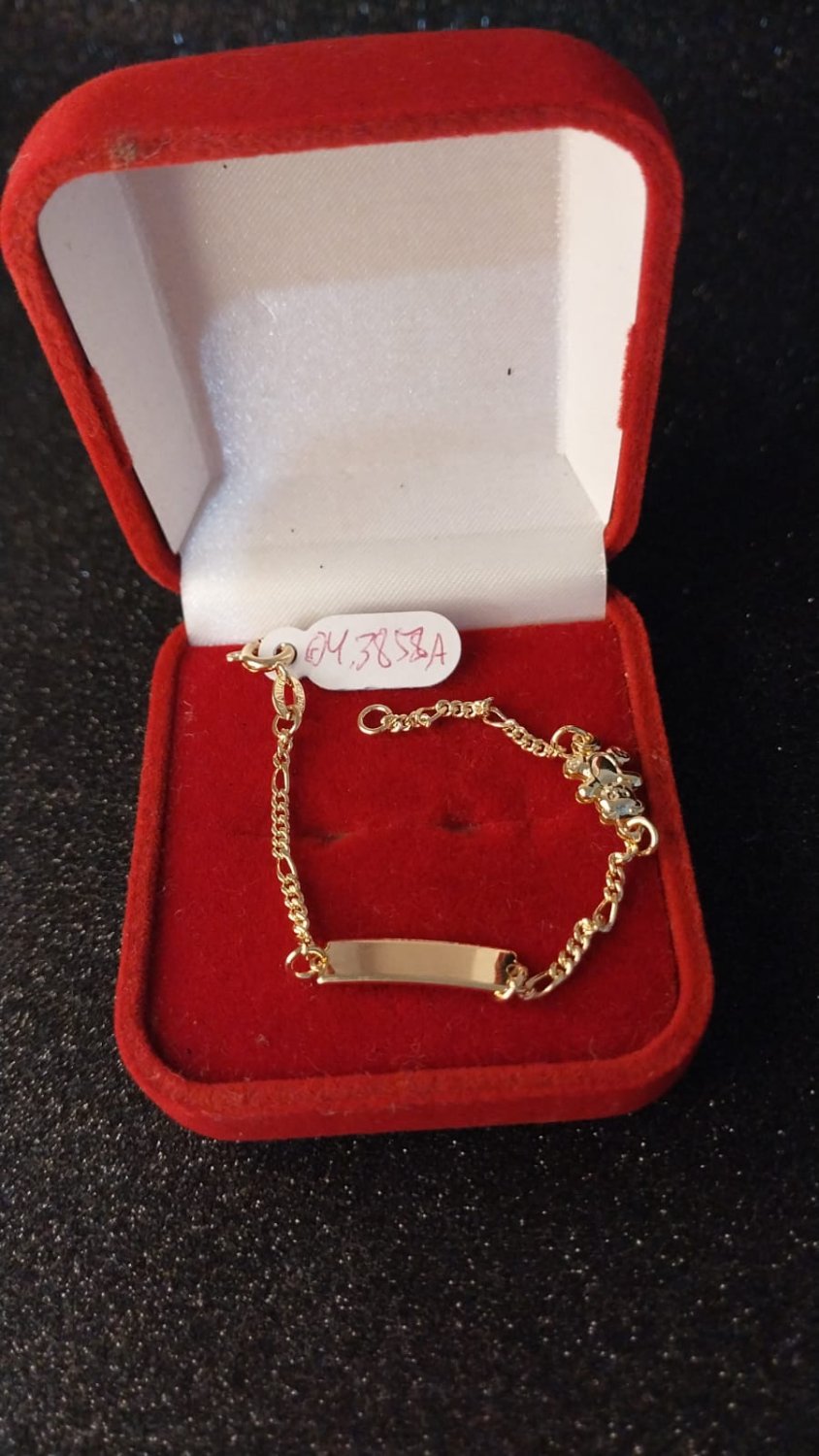 PULSEIRA FOLHEADA INFANTIL PLACA URSINHO