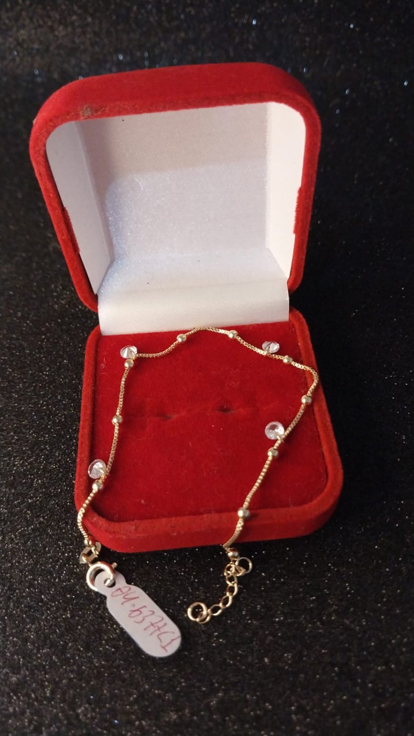 PULSEIRA FOLHEADA ZIRCÔNIAS E BOLINHAS