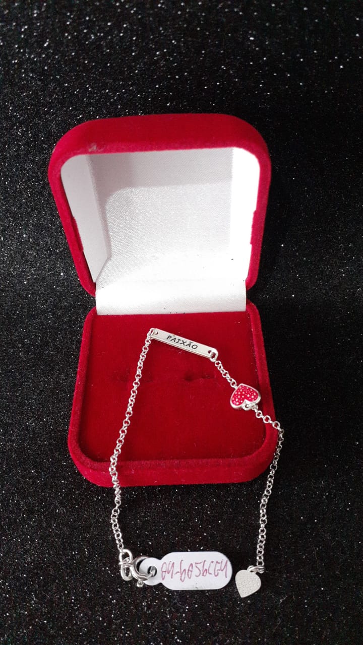 PULSEIRA PRATA MORANGUINHO