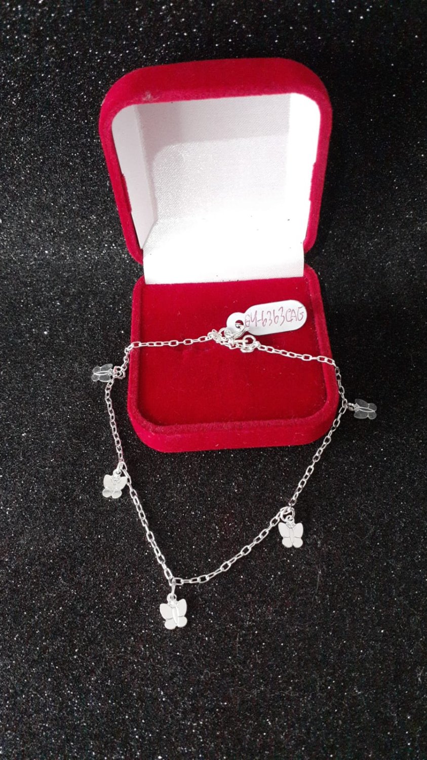 PULSEIRA PRATA BORBOLETINHAS